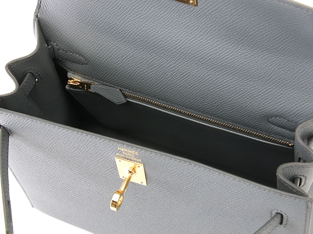 HERMES　エルメス　ケリー25　ヴェールアマンド/GP　ヴォーエプソン　Y刻印(2020年頃)　2148103819100【432】