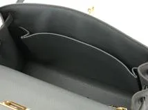 HERMES　エルメス　ケリー25　ヴェールアマンド/GP　ヴォーエプソン　Y刻印(2020年頃)　2148103819100【432】
