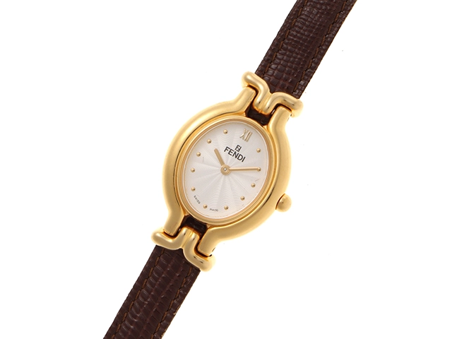 FEBDI フェンディ カメレオン・チェンジベルト 640L GP/革 ベルト計5本 女性用クオーツ時計【473】
