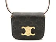 CELINE　セリーヌ　ショルダーバッグ　トリオンフ　ミニクロード　タン　ＰＶＣ／カーフ　１０Ｉ５１２ＤＱＢ．０４ＬＵ　2148103819445　【中古】【大黒屋】【200】