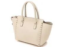 VALENTINO ヴァレンティノ ロックスタッズ 2Wayバッグ ホワイト VALENTINO ヴァレンティノ ロックスタッズ 2Wayバッグ ホワイト