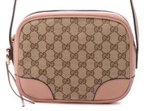 グッチ GUCCI　GGワンショルダー　ピンク　ベージュキャンバス　レザーグッチ　【436】　2148103820588