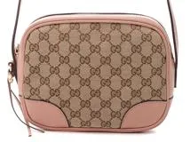 グッチ GUCCI　GGワンショルダー　ピンク　ベージュキャンバス　レザーグッチ　【436】　2148103820588