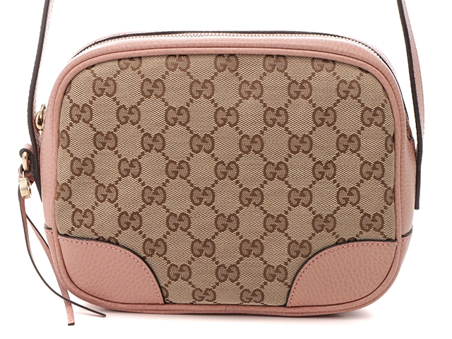 グッチ GUCCI　GGワンショルダー　ピンク　ベージュキャンバス　レザーグッチ　【436】　2148103820588