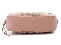 グッチ GUCCI　GGワンショルダー　ピンク　ベージュキャンバス　レザーグッチ　【436】　2148103820588