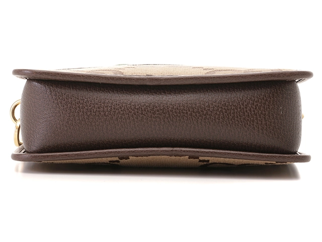 GUCCI　グッチ　ジャンボGG ショルダーバッグ　696075　ベージュ/エボニー　キャンバス【430】2148103820601