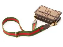 GUCCI　グッチ　ジャンボGG ショルダーバッグ　696075　ベージュ/エボニー　キャンバス【430】2148103820601
