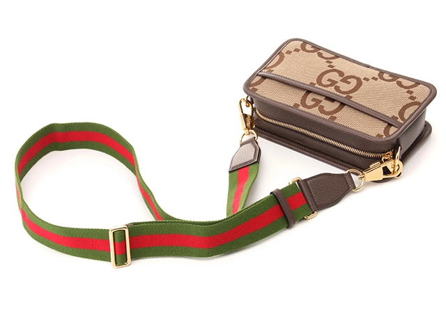 GUCCI　グッチ　ジャンボGG ショルダーバッグ　696075　ベージュ/エボニー　キャンバス【430】2148103820601