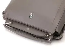 FENDI　フェンディ　ドットコム　グレー　レザー　8BN293【430】2148103820885