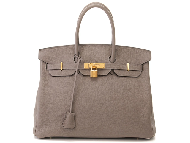 HERMES エルメス バーキン35 グリアスファルト GP ゴールド金具 C刻 トゴ 2148103820977【200】