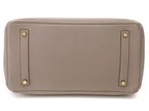 HERMES エルメス バーキン35 グリアスファルト GP ゴールド金具 C刻 トゴ 2148103820977【200】