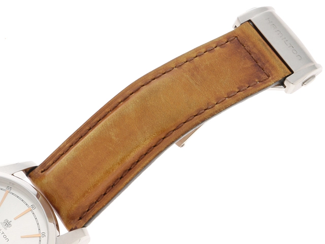 HAMILTON ハミルトン 腕時計 アメリカンクラシック スピリットオブリバティ H424151 SS/革 シルバー文字盤 自動巻き【472】TS