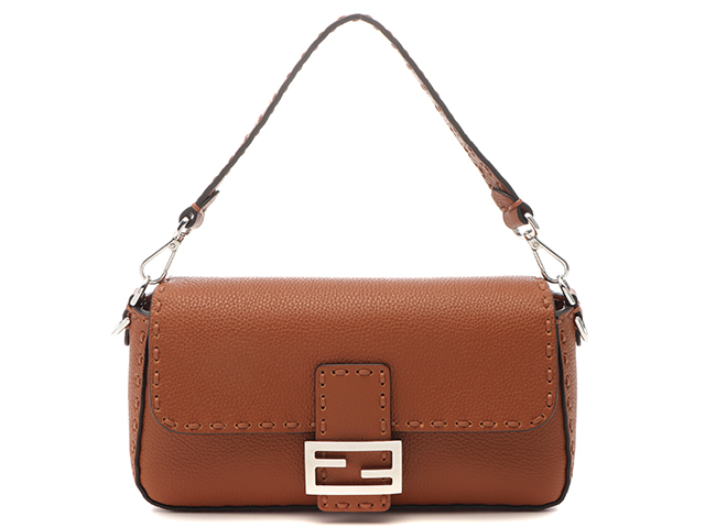 FENDI フェンディ ショルダーバッグ セレリア バゲット ブラウン