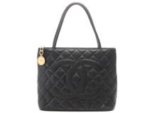 CHANEL　シャネル　マトラッセ　復刻トートバッグ　ブラック　GP　キャビアスキン　A01804【431】2148103823183