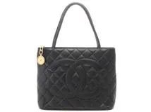 CHANEL　シャネル　マトラッセ　復刻トートバッグ　ブラック　GP　キャビアスキン　A01804【431】2148103823183