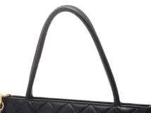 CHANEL　シャネル　マトラッセ　復刻トートバッグ　ブラック　GP　キャビアスキン　A01804【431】2148103823183