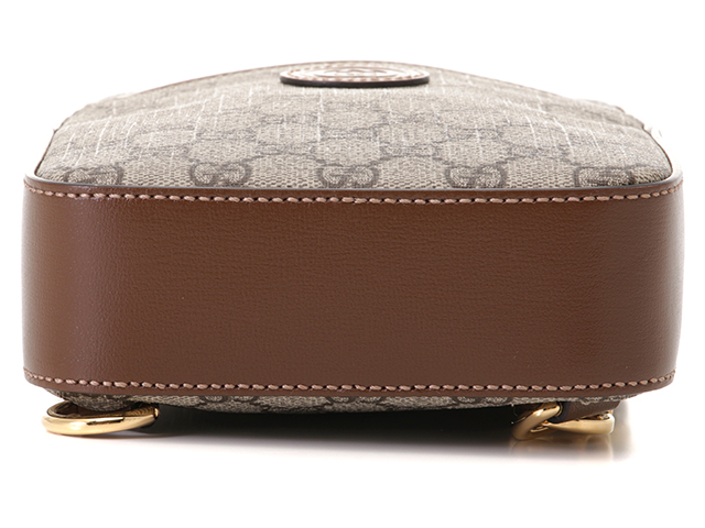 GUCCI グッチ GGスプリーム スリングバッグ ベージュ/ブラウン PVC