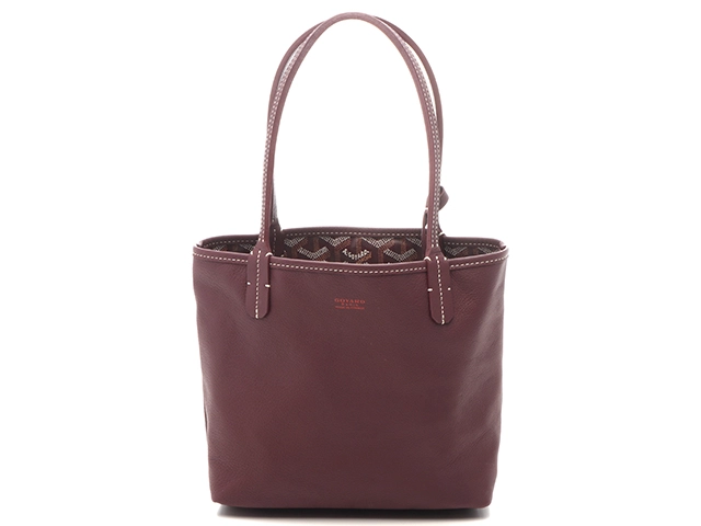 GOYARD ゴヤール　サンルイ　アンジュミニ　バーガンディ　ＰＶＣ／レザー　2148103823855【471】SK