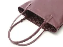 GOYARD ゴヤール　サンルイ　アンジュミニ　バーガンディ　ＰＶＣ／レザー　2148103823855【471】SK