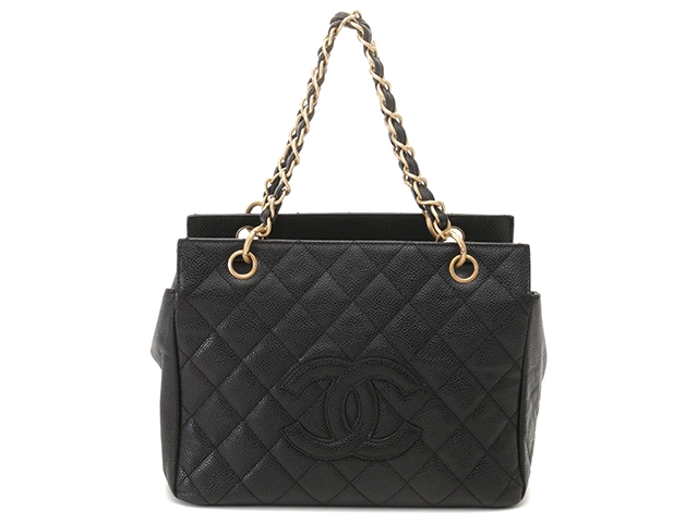 CHANEL　シャネル　マトラッセ　プチタイムレストートバッグ　ブラック/GP　キャビアスキン　旧型