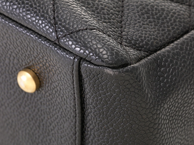 CHANEL　シャネル　マトラッセ　プチタイムレストートバッグ　ブラック/GP　キャビアスキン　旧型　【471】