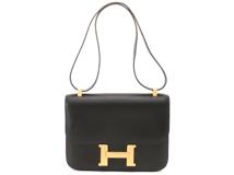 Hermès　エルメス　ショルダーバッグ　コンスタンス23　□E刻印　2001年頃製造　ブラック　ゴールド金具　ボックスカーフ　【471】L