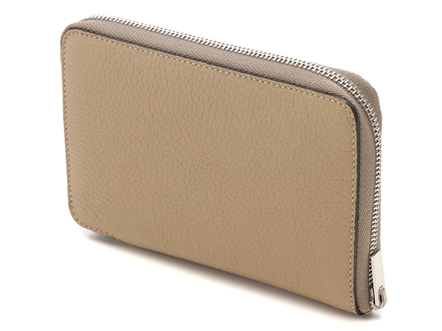CELINE　セリーヌ　ミディアムジップアラウンドウォレット　グレージュ　レザー　104393　2148103824173　【471】SK