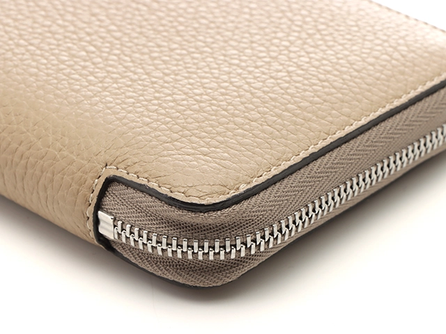CELINE　セリーヌ　ミディアムジップアラウンドウォレット　グレージュ　レザー　104393　2148103824173　【471】SK