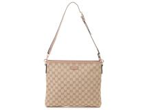 GUCCI グッチ GG 2wayバッグ ベージュ／ピンク キャンバス／レザー 388924【430】2148103824401