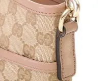 GUCCI グッチ GG 2wayバッグ ベージュ／ピンク キャンバス／レザー 388924【430】2148103824401