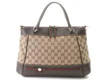 GUCCI グッチ GG シャリーライン ２ｗａｙバッグ ダークブラウン／ベージュ 269894【430】2148103825224