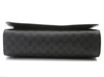 GUCCI　グッチ　ＧＧスプリーム　メッセンジャーバッグ　グレー／ブラック　PVC/レザー／レサ　474138【430】2148103825248