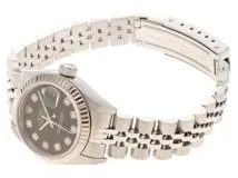 F番2003年並行品 ROLEX ロレックス 腕時計 デイトジャスト26 79174G K18ホワイトゴールド/ステンレス ブラック10Pダイヤモンド文字盤 自動巻き【472】SJ