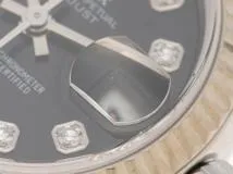 F番2003年並行品 ROLEX ロレックス 腕時計 デイトジャスト26 79174G K18ホワイトゴールド/ステンレス ブラック10Pダイヤモンド文字盤 自動巻き【472】SJ