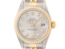 ROLEX　ロレックス　デイトジャスト　レディース腕時計　K18イエローゴールド/ステンレススチール　手巻き　10PD　79173G　シルバー文字盤　2148103825446　【205】