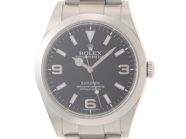 ROLEX ロレックス 腕時計 メンズ エクスプローラーI 214270 ブラック文字盤 ステンレススチール 2148103825484【430】