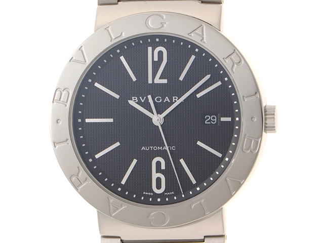 BVLGARI ブルガリ 腕時計 ブルガリブルガリ BB42SSAUTO ブラック文字盤 ステンレス 自動巻【472】SJ
