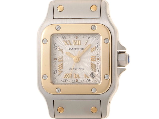 Cartier  カルティエ　サントス　ガルベSM 20周年記念 　コンビ　シルバー文字盤/ローマン　W20045C4 　自動巻き 【471】N　2148103825576