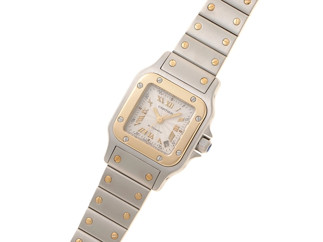 Cartier  カルティエ　サントス　ガルベSM 20周年記念 　コンビ　シルバー文字盤/ローマン　W20045C4 　自動巻き 【471】N　2148103825576