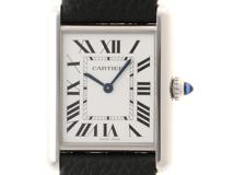 Cartier カルティエ 腕時計 タンク マスト ウォッチ LM WSTA0041 スティール/レザー シルバー文字盤 クォーツ【472】SJ