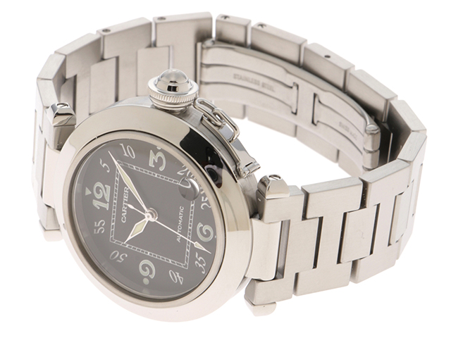 ☼*☼様 Cartier パシャC デイト ブラック 自動巻き 腕時計 Cartier カルティエ パシャ シータイマー ブラック