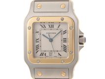 Cartier　カルティエ　サントスガルベ LM　W20011C4　ステンレス/イエローゴールド　SS/YG　ホワイト　メンズ　クォーツ【432】2148103825866