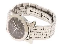 HERMES　エルメス　Hウォッチ 　ボーイズ腕時計　HR1.510　ステンレススチール　クォーツ　ブラック文字盤　21591038277985　【205】
