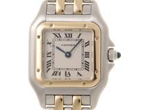Cartier　カルティエ　パンテールSM　2ロウ　レディース腕時計　ステンレススチール/イエローゴールド　クォーツ　166921　2148103828836　【205】