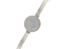 中古】 ブルガリ BVLGARI SS 腕時計 12Pダイヤ バングル ブルー