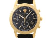 VERSACE ヴェルサーチ 腕時計 2025年並行品 スポーツ テック VELT00119 ブラック文字盤 ステンレス/ラバー クォーツ【472】SJ