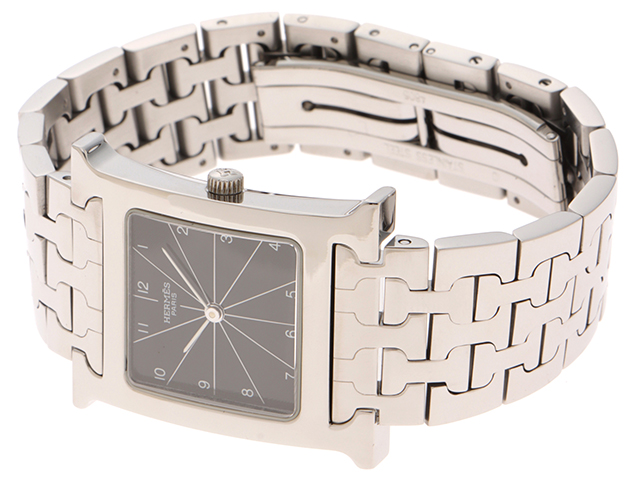 HERMES エルメス Hウォッチ HH1.510 腕時計 ブラック文字盤
