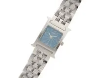 HERMES エルメス Hウォッチ レディース腕時計 HH1.210 ブルー