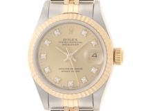 ROLEX　ロレックス　デイトジャスト　レディース腕時計　コンビ　18金イエローゴールド・ステンレススチール　Eシリアルナンバー　69173G　2148103829673　【205】