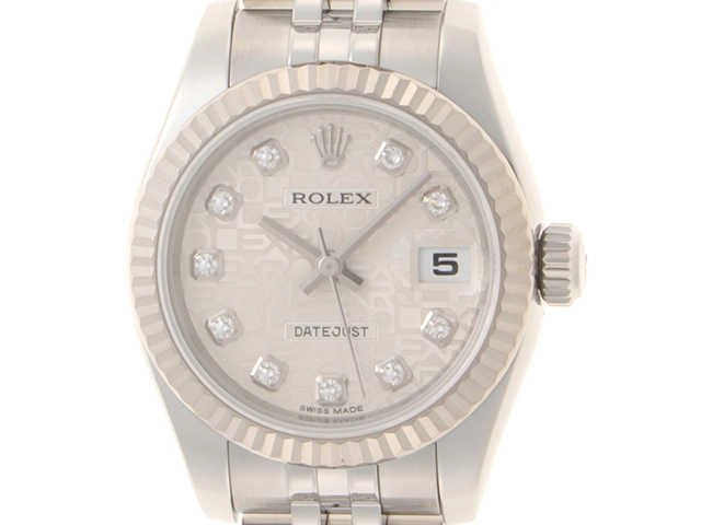 ROLEX　ロレックス　2017年ギャランティー　SS/WG　100ｍ防水　デイト表示　自動巻き　179174G　【432】